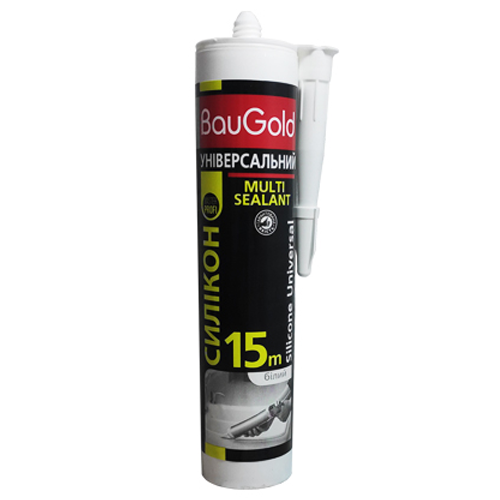 Герметик силіконовий універсальний білий (280мл) BauGold